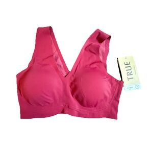 True & Co True Body Lift V Neck Bra 14838 Red Berry Size Small 32 C-D 34 A-B NWT